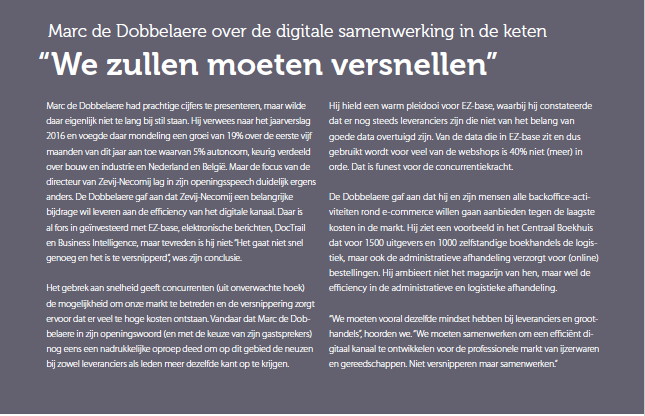 Digitale samenwerking in de keten zal moeten versnellen (2017-6-23)